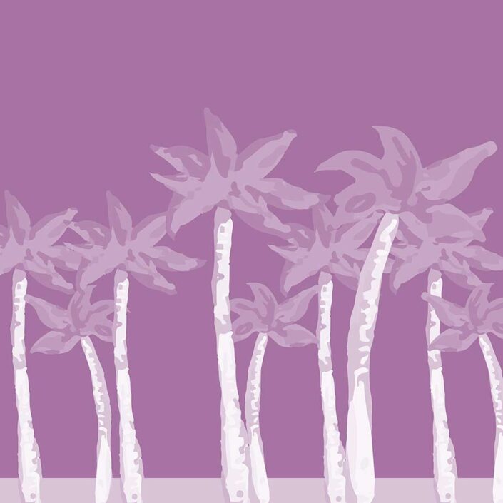 digital illustration - pink palms