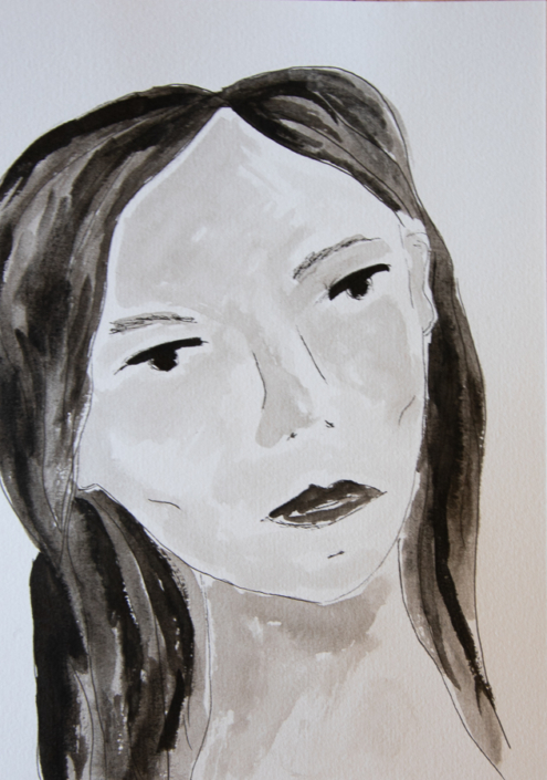 Woman's face in ink - designsoup by alix