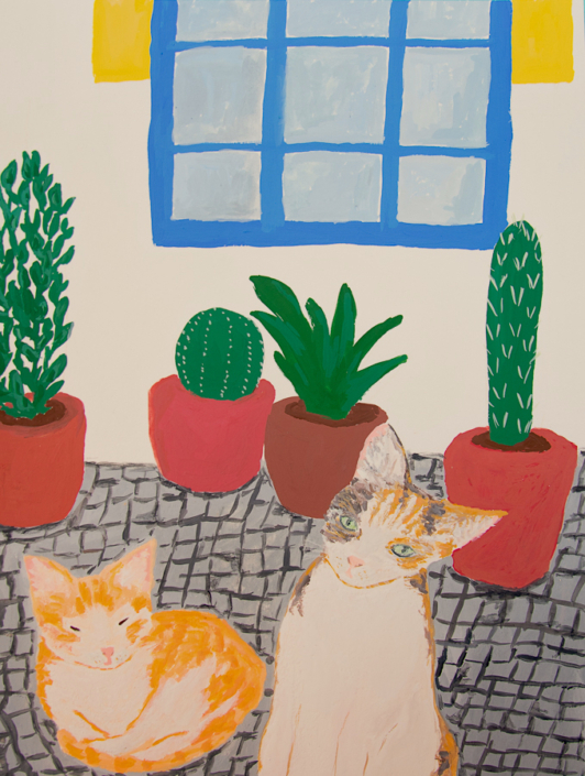 cats, plants, house facade - designsoup by alix
