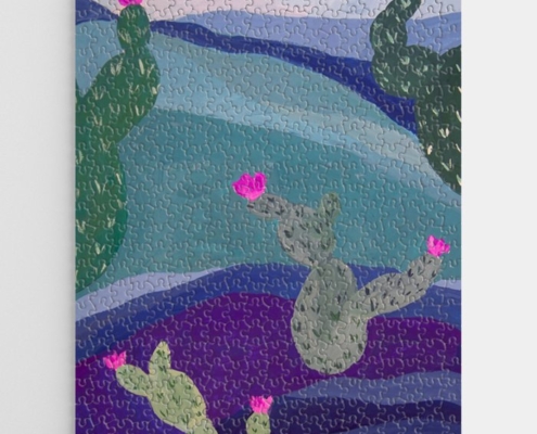 jigsaw puzzle blue desert - Alix M. Campbell