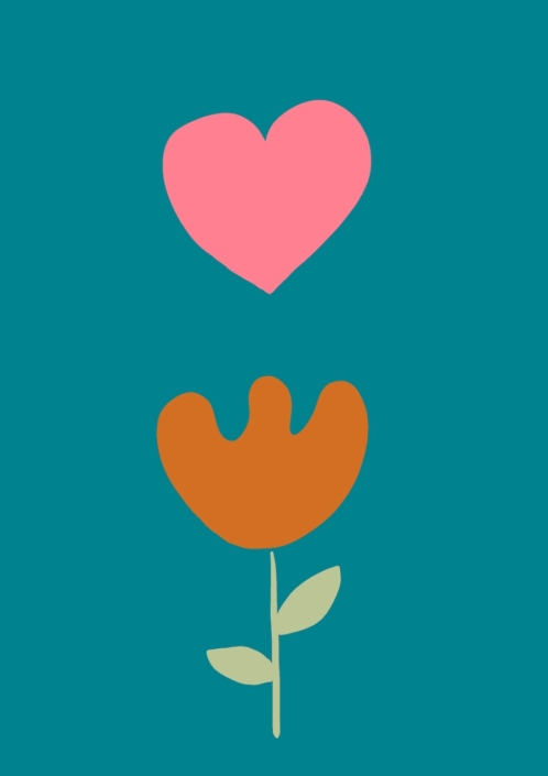 Flower and heart - designsoup by alix