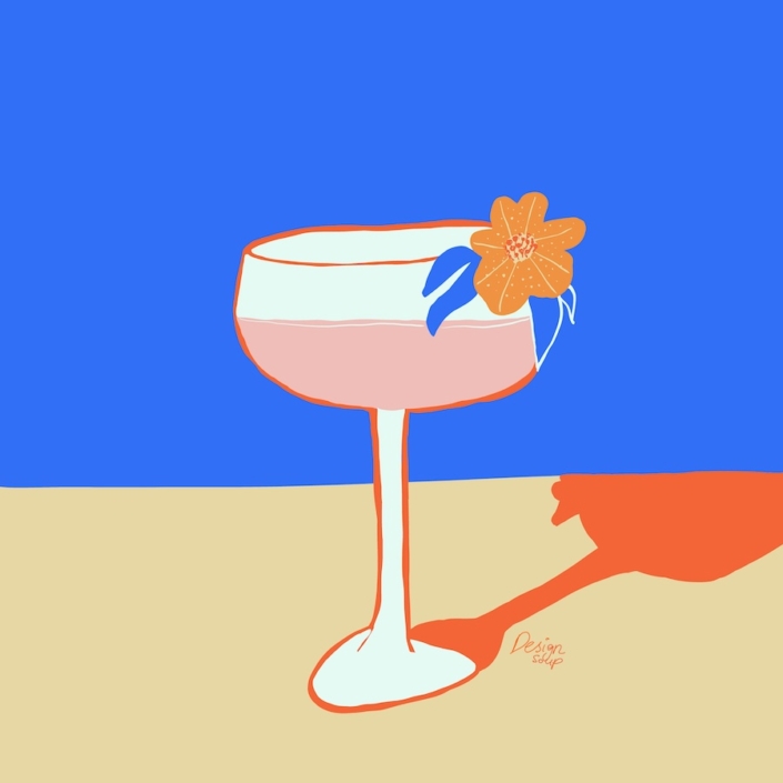 cocktail with flower_designsoup by alix