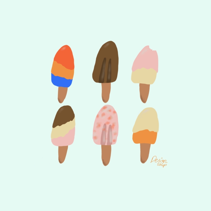 Six ice creams_designsoup by alix