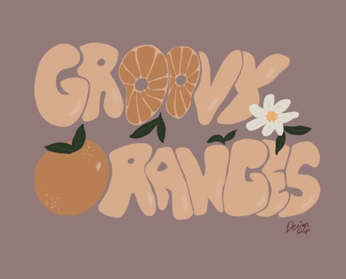 Groovy Oranges illustration